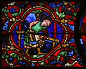 Cordonniers, scène de la vie de Saint Martin, cathédrale de Chartres - French School